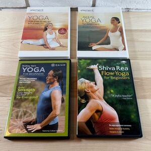 YOGA DVD's Set of 4 Assorted Practices EUC